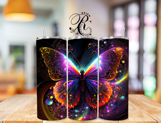 Tumbler. Intriguing Galaxy Butterfly