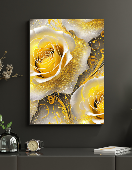 Wall-Art. Uplifting Yellow Rose